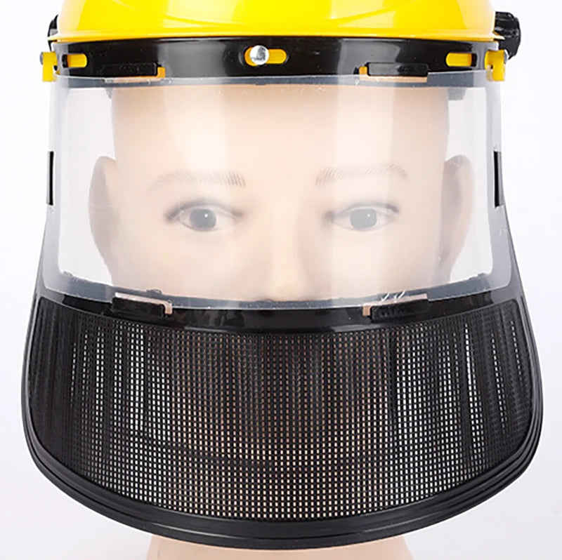 Casque de protection visière grillagée — Débroussailleuse, tronçonneuse et travaux forestiers