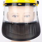 Casque de protection visière grillagée — Débroussailleuse, tronçonneuse et travaux forestiers