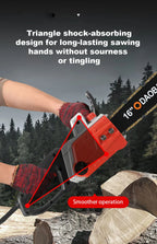 Tronçonneuse filaire haute puissance 12/16 pouces 220 V, portative, moteur sans balais, pour l'abattage et la coupe du bois, usage domestique