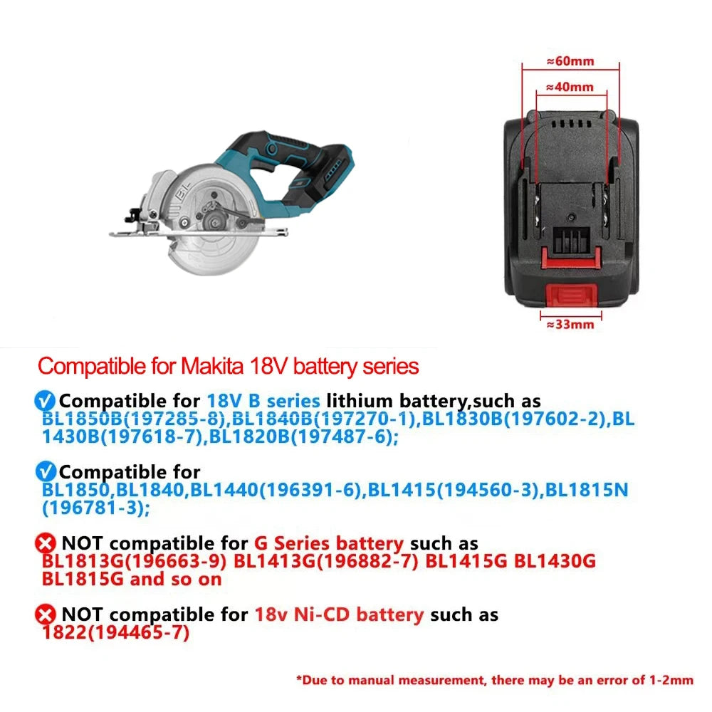 Scie circulaire électrique 5,5" sans balais à rotor externe, sans fil, haute puissance — compatible avec batterie DEWALT 18 V