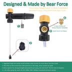 Lance mousse pour nettoyeur haute pression, buse moussante, canon à mousse, pistolet à savon compatible avec Ryobi, Karcher, Huter, Makita