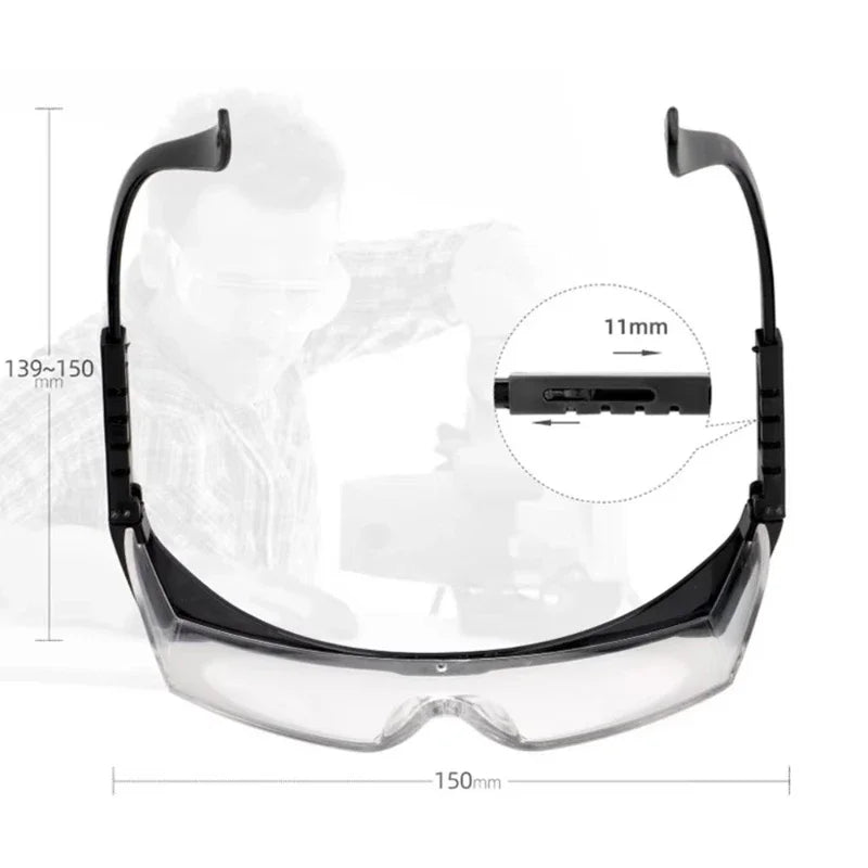 Lunettes de protection sur-lunettes — Vision large pour atelier, bricolage et mécanique