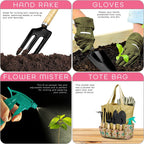 Kit d’Outils de Jardinage en Acier Inoxydable