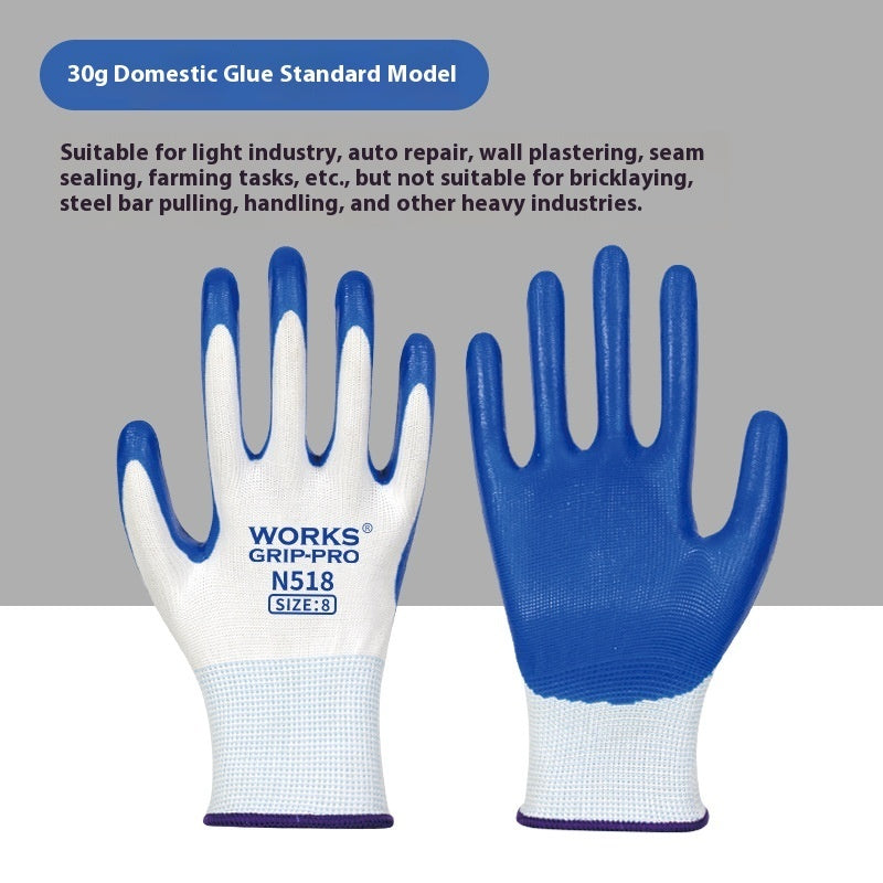 Gants de protection en nitrile – antidérapants, résistants, compatibles écran tactile