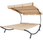Transat double avec pare-soleil - beige - 0