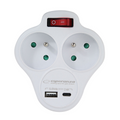 Esperanza ELK311W Multiprise USB-C / USB-A 2 prises - Blanche (ELK311W)