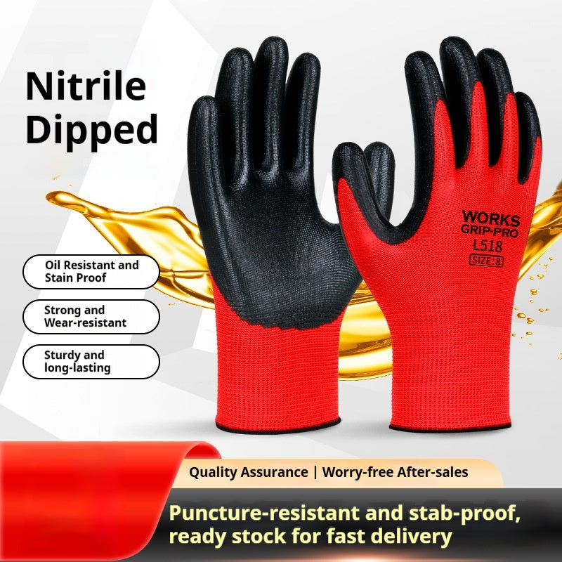 Gants de protection en nitrile – antidérapants, résistants, compatibles écran tactile