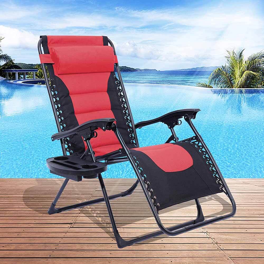 Delux Zéró fauteuil zéro gravité, plusieurs couleurs-rouge-1