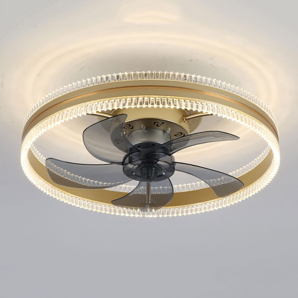 Ventilateur de plafond domestique avec éclairage intégré et pales invisibles