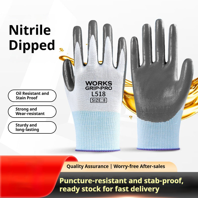 Gants de protection en nitrile – antidérapants, résistants, compatibles écran tactile