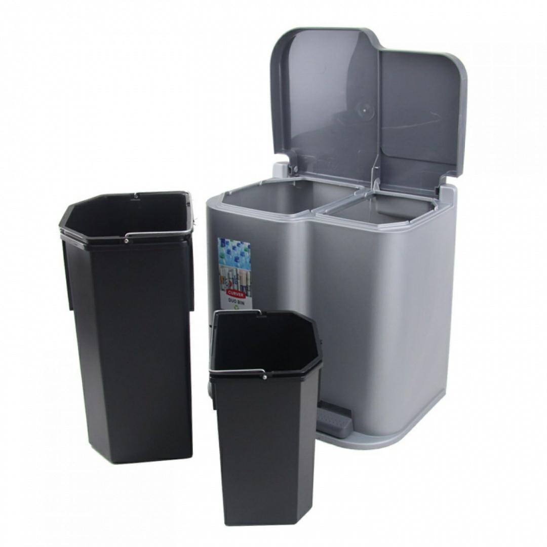 Curver Duo Poubelle sélective à pédale 21 L (234471)