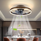 Ventilateur de plafond domestique avec éclairage intégré et pales invisibles