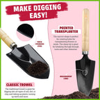 Kit d’Outils de Jardinage en Acier Inoxydable