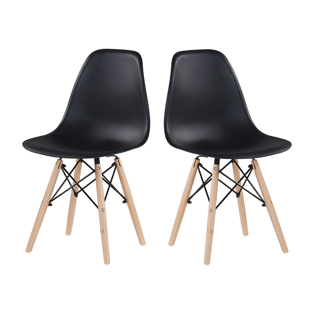 4 chaises de salle à manger modernes, en 4 coloris - noir - 2