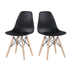 4 chaises de salle à manger modernes, en 4 coloris - noir - 2
