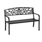 Banc de jardin, en plusieurs modèles - à motif de feuilles - 0