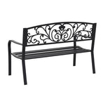 Banc de jardin, disponible en plusieurs modèles - à motif de feuilles - 4