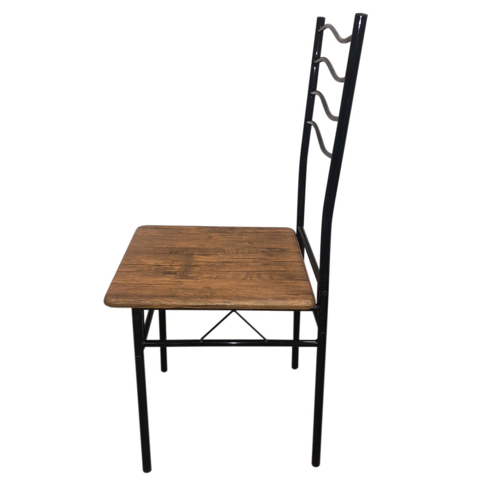 Table à manger à structure métallique avec 4 chaises -3