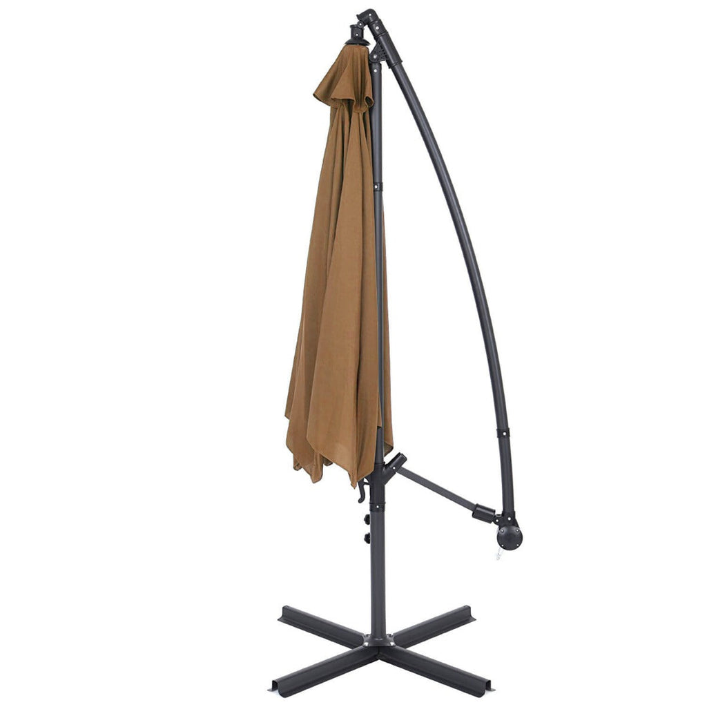 Parasol suspendu 2,7 m - plusieurs coloris - kaki - 2