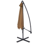 Parasol suspendu 2,7 m - plusieurs coloris - kaki - 2