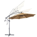 Parasol suspendu 2,7 m - en plusieurs coloris - kaki - 1
