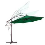 Parasol déporté avec pied 2,7 m — vert (plusieurs coloris disponibles)