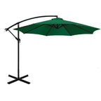Parasol déporté avec pied 2,7 m — vert (plusieurs coloris disponibles)