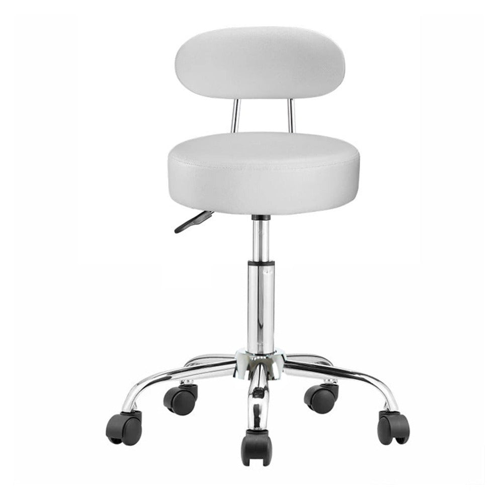 Chaise cosmétique avec dossier, blanche