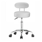 Chaise cosmétique avec dossier, blanche