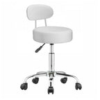 Chaise cosmétique avec dossier, blanche