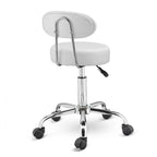 Chaise cosmétique avec dossier, blanche