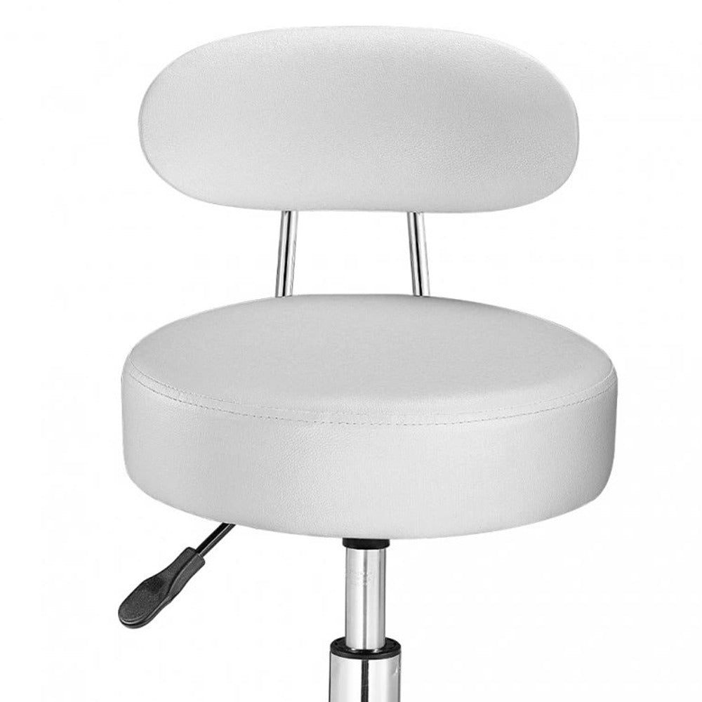 Chaise cosmétique avec dossier, blanche