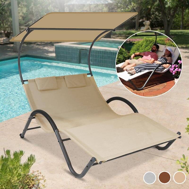 Transat DELUX 2 places en 3 coloris - beige - 2
