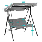 Balancelle de jardin disponible en couleur au choix - gris - 4