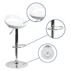 Tabouret de bar Kitti 2 pièces, en plusieurs couleurs - blanc - 4