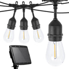 Kültéri szolár dekor égősor, 15 db E27 LED lámpával, 15m-0