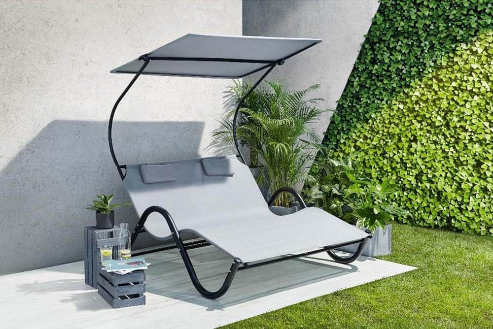 Transat DELUX 2 places, en 3 coloris - gris - 2