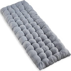 Lit de camping pliant avec appuie-tête réglable et matelas bicolore