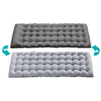 Lit de camping pliant avec appuie-tête réglable et matelas bicolore