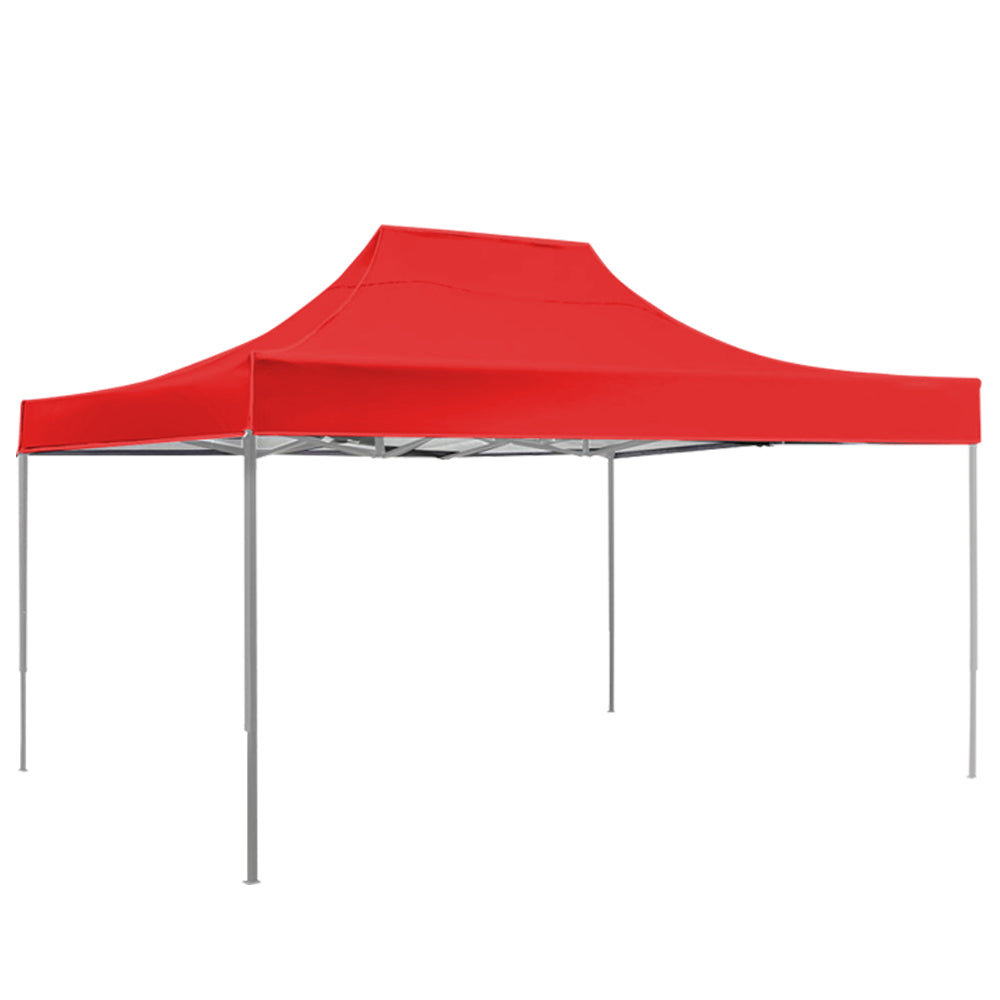 Pavillon de jardin pliant, disponible en plusieurs modèles - 3 x 4,5 mètres - pavillon rouge + sac de transport - 3