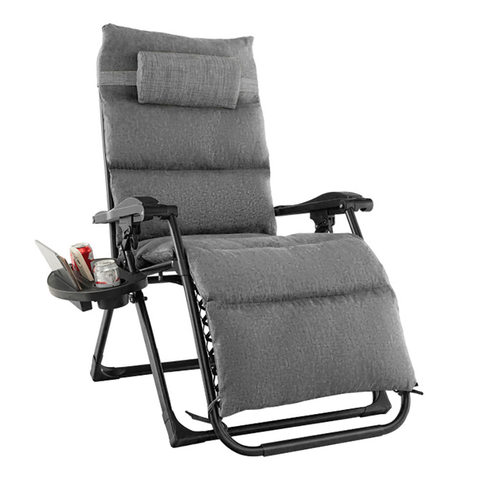 Chaise rembourrée zéro gravité, plusieurs coloris - gris - 0
