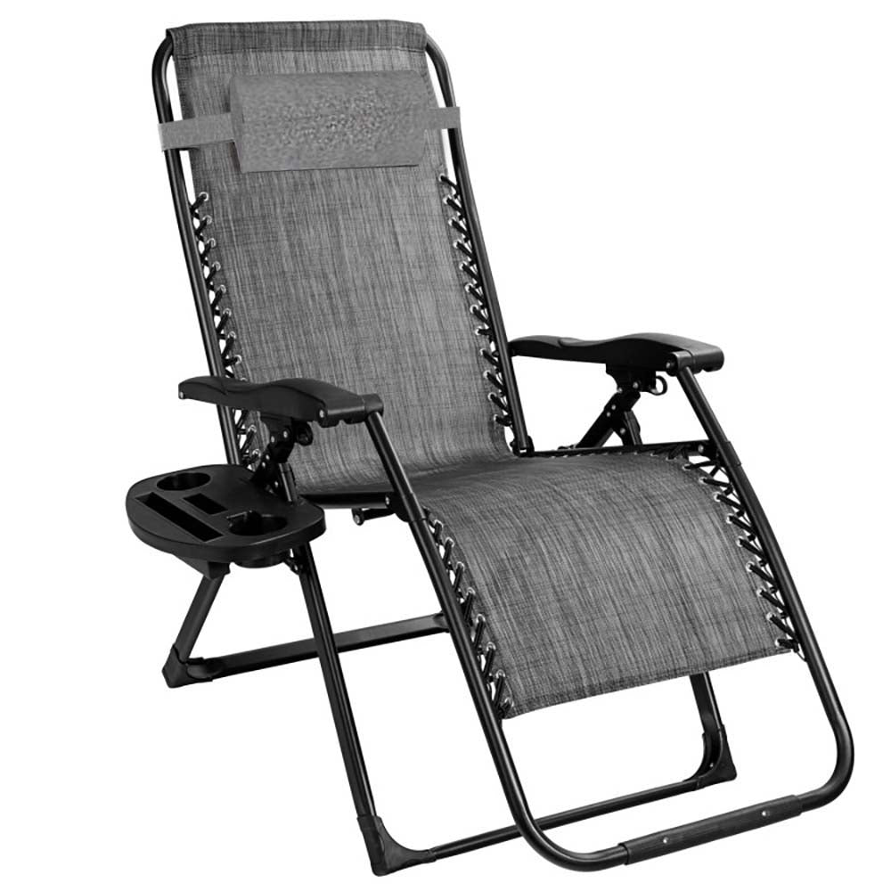 Chaise zéro-gravité rembourrée, plusieurs coloris - gris-1