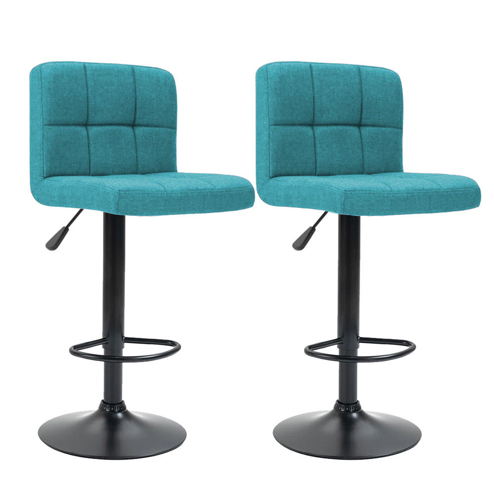 Tabouret de bar recouvert de tissu, 2 pièces, plusieurs coloris - menthe - 0