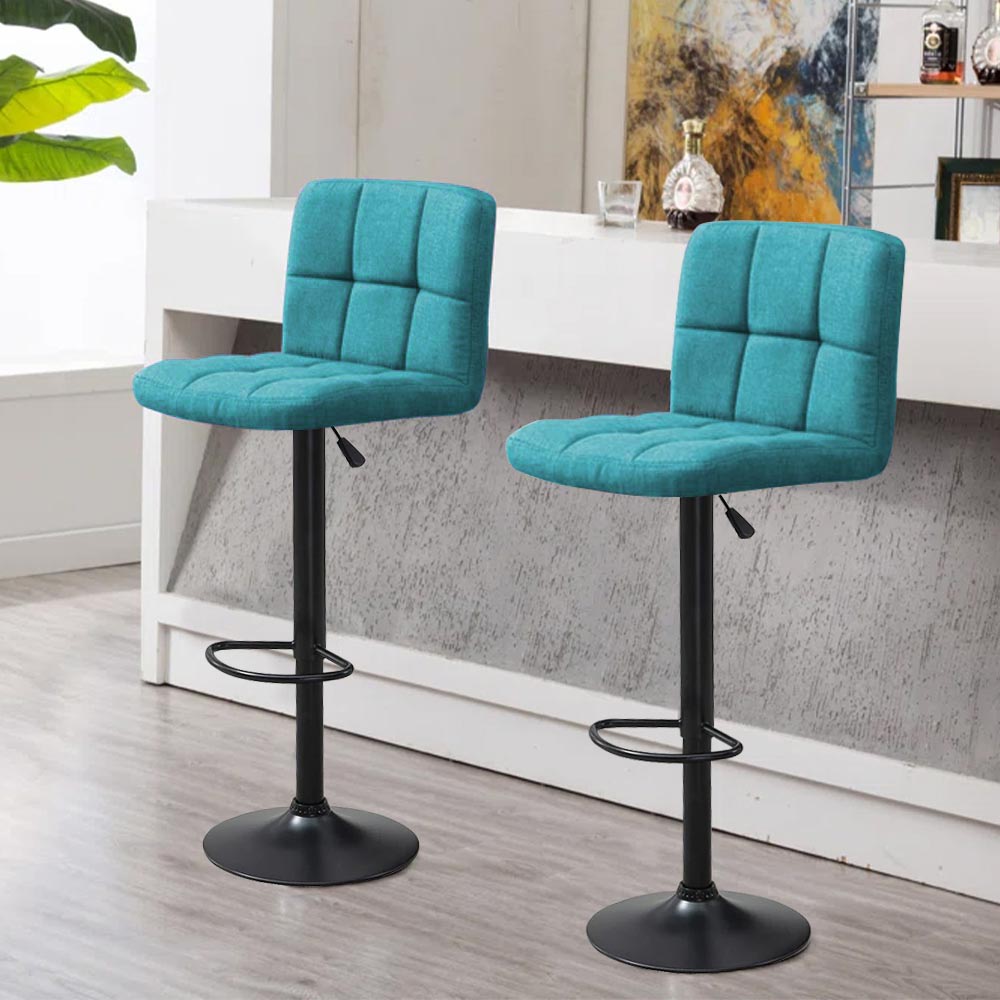 Tabouret de bar en tissu, 2 pièces, plusieurs coloris - menthe - 2