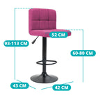 Szövet borítású bárszék 2 db, több színben-pink-3