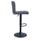 Tabourets de bar à revêtement en tissu, 2 pièces, gris foncé-2